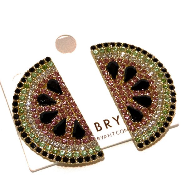 Lane Bryant Jewelry - Lane Bryant, Watermelon Earrings, Bling, Huge Statement Earrings, Stud Posts